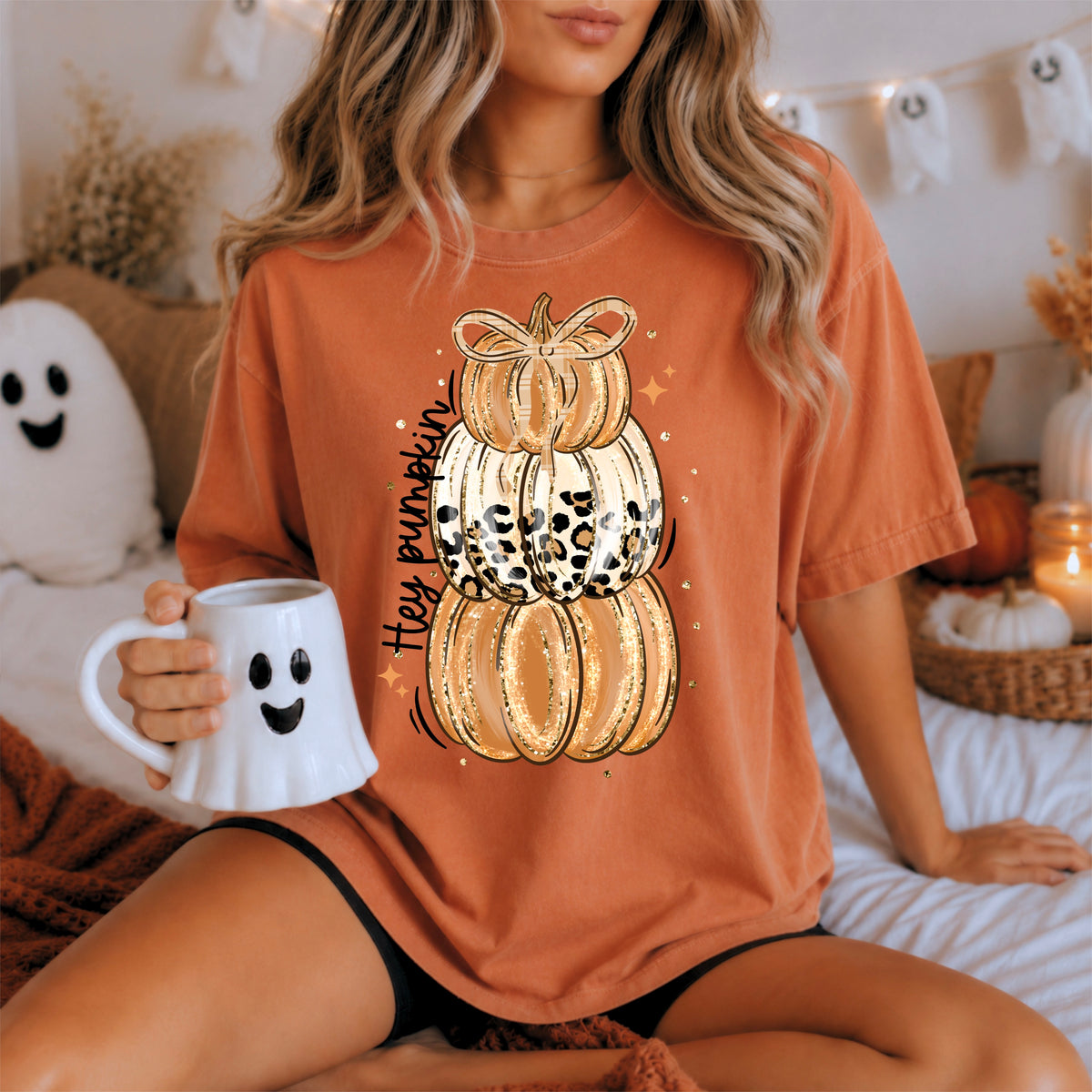Hey Pumpkin Stack tee