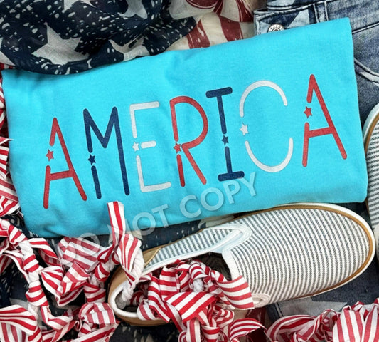 America tee (red, white & blue)