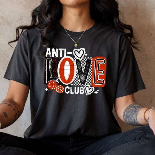 Anti Love Club tee (Red, Black & White)