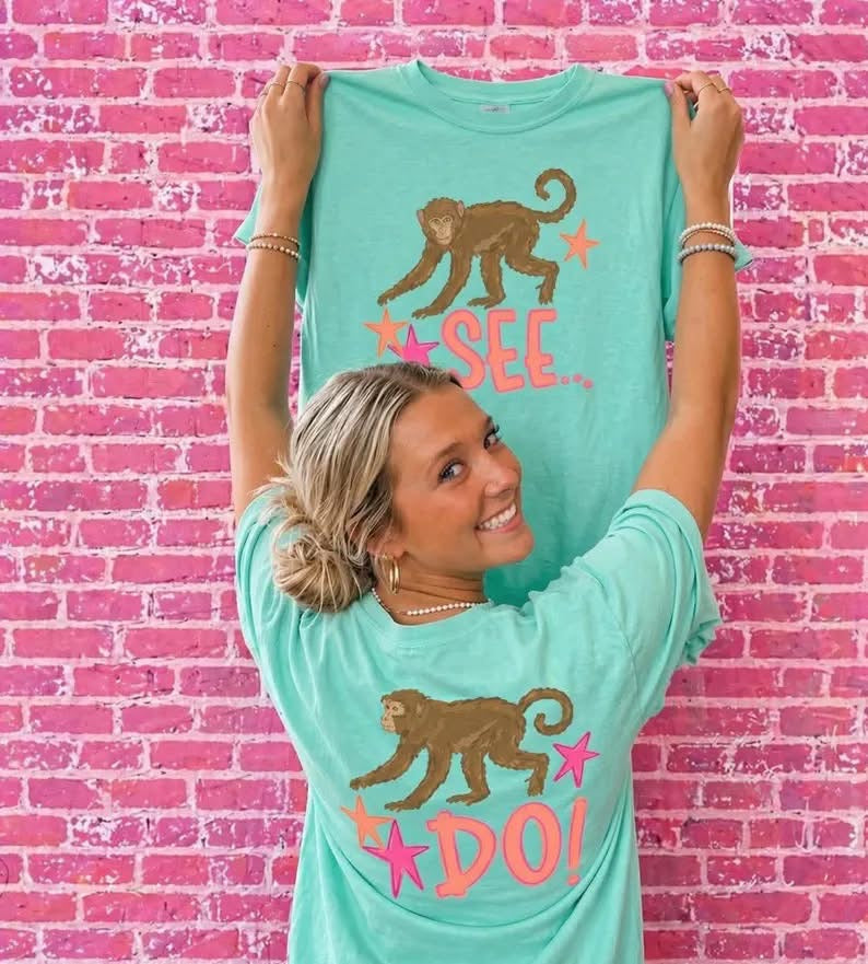 Monkey See Monkey Do tee