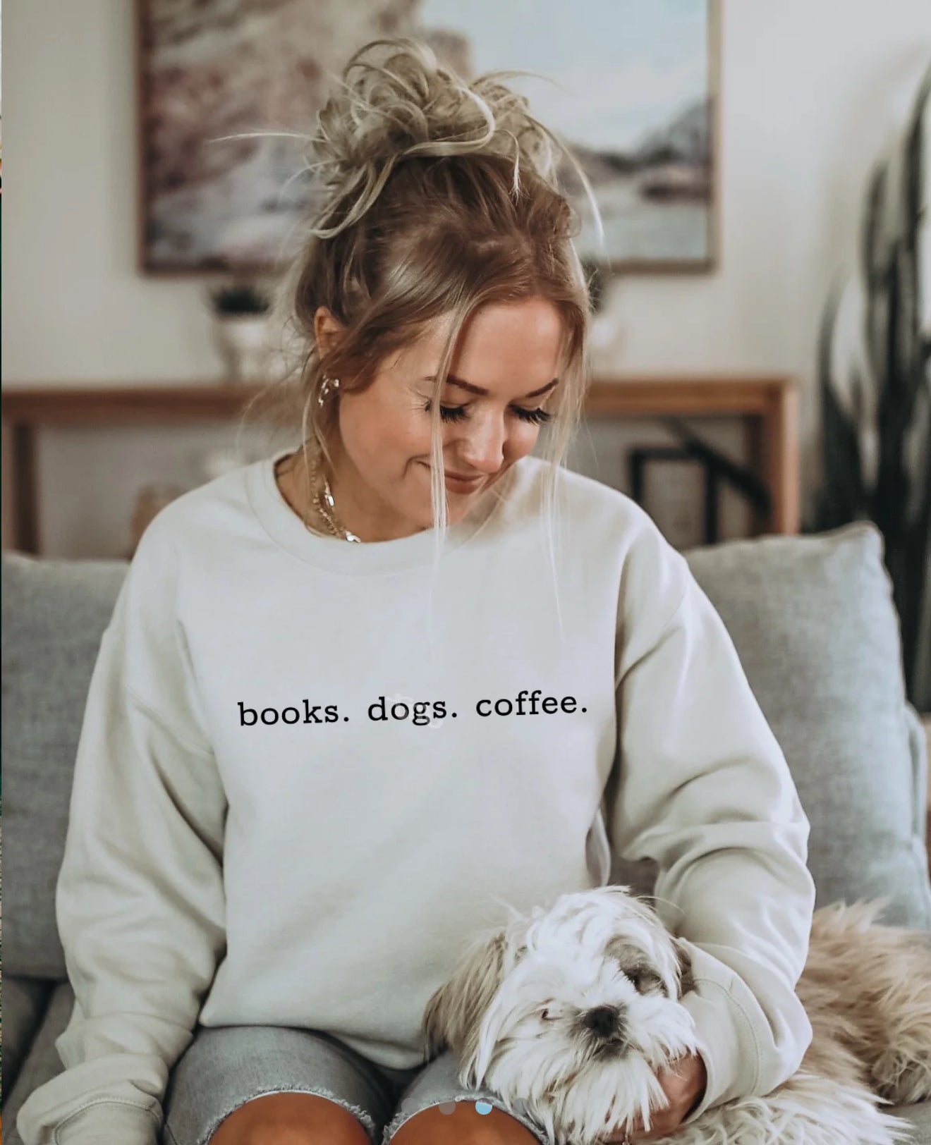 Books. Dogs. Coffee. tee