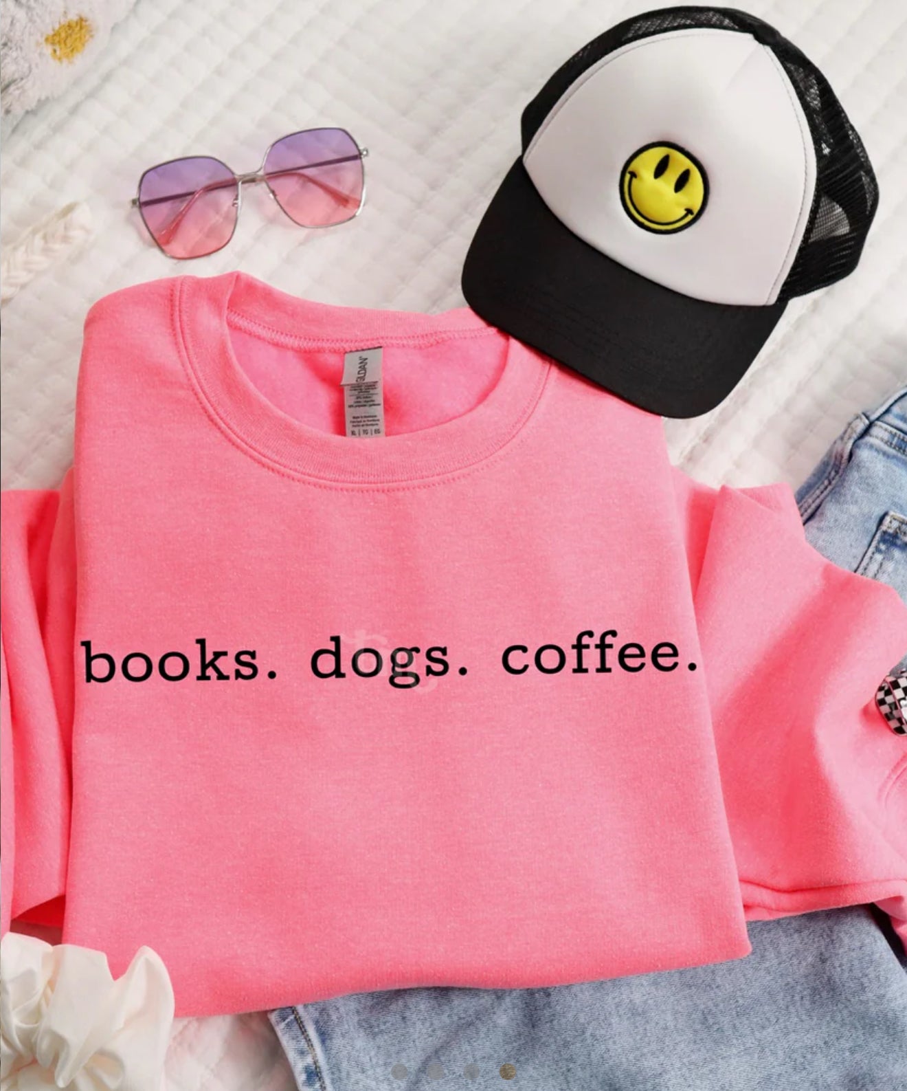 Books. Dogs. Coffee. tee