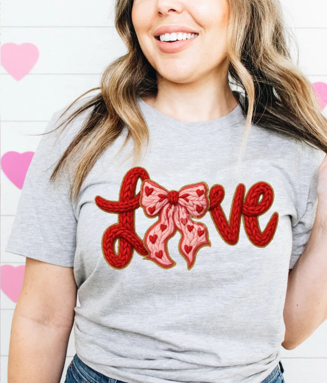 LOVE faux yarn tee