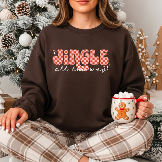 Jingle all the way checker tee