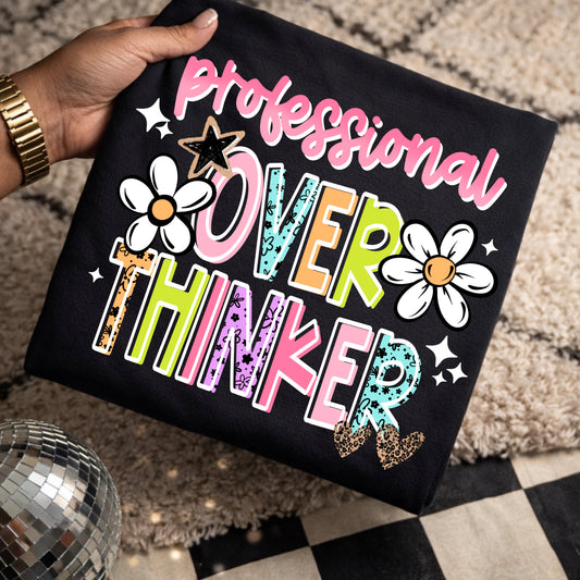 Daisy Professional Overthinker tee (White Ink)