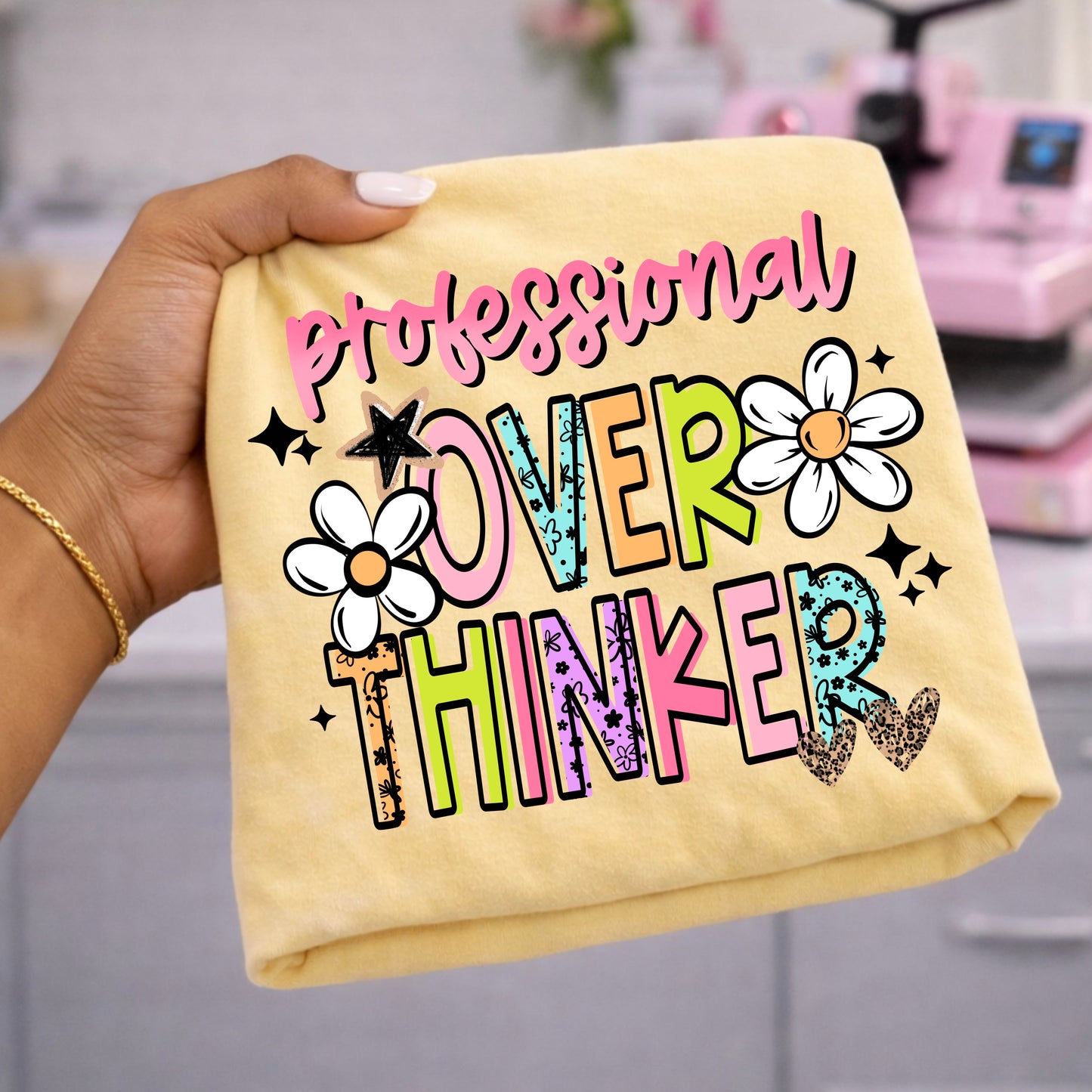 Daisy Professional Overthinker tee (Black Ink)