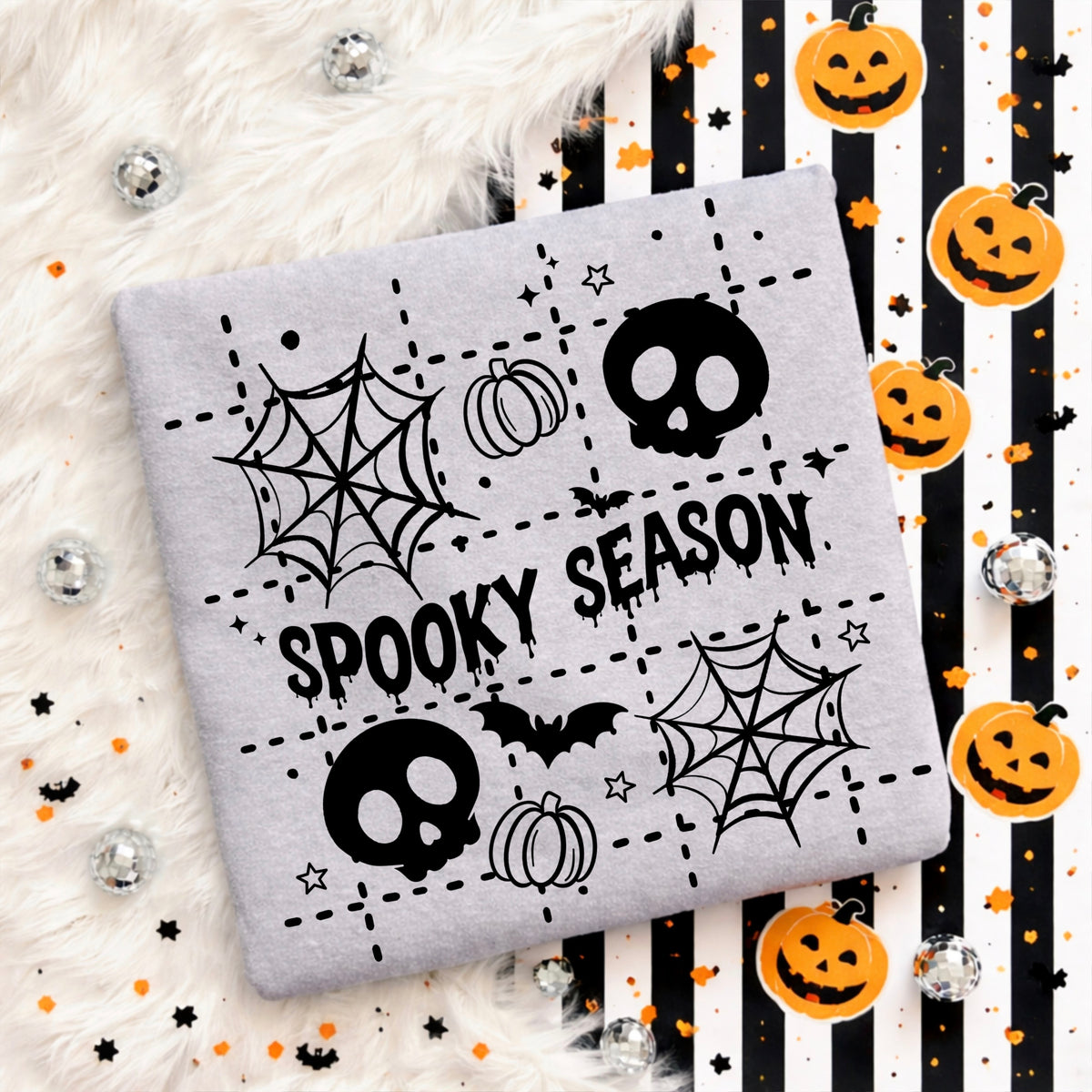 Spooky Season Grid tee (Black Ink)