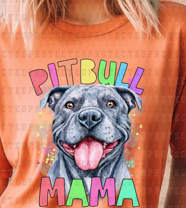 Pit Bull Mama Blue pitty tee