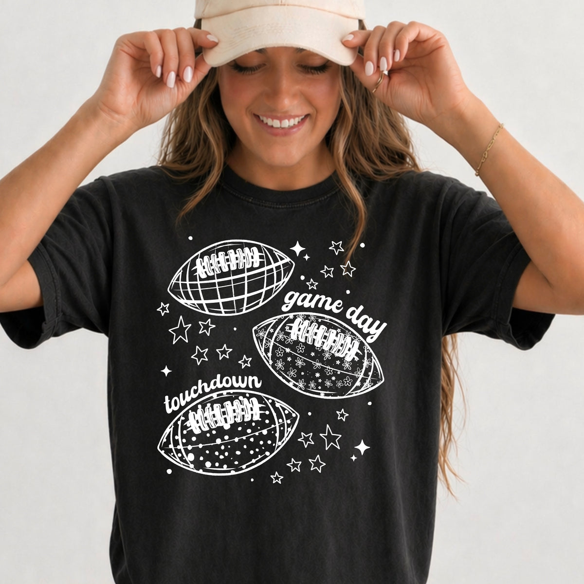 Footballs tee (White Ink)