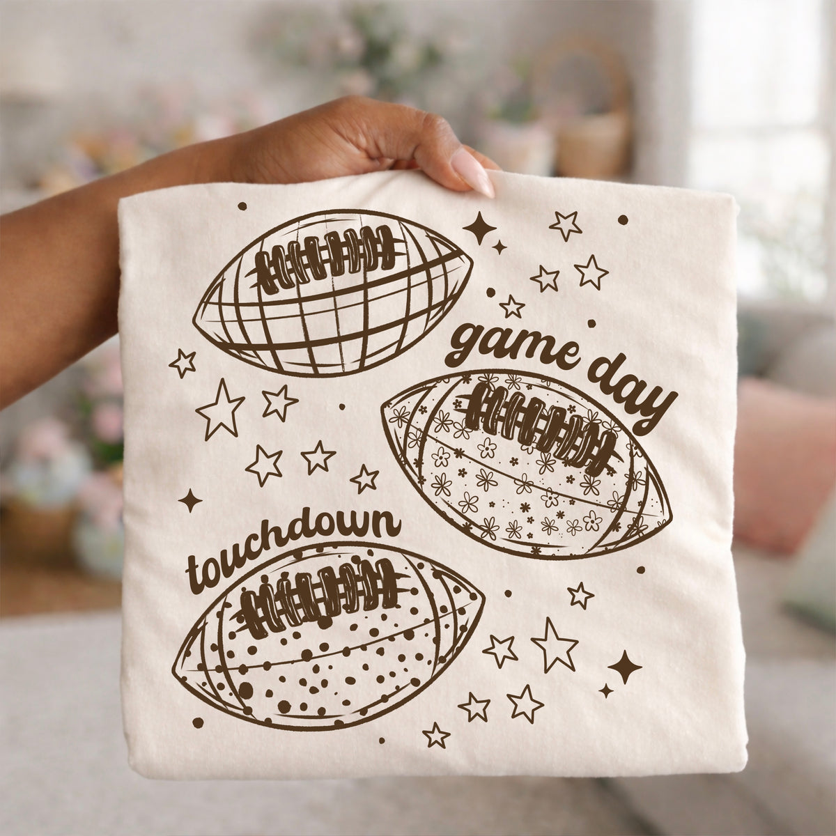 Footballs tee (Brown Ink)