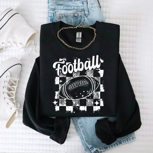 Checker Football tee (White Ink)
