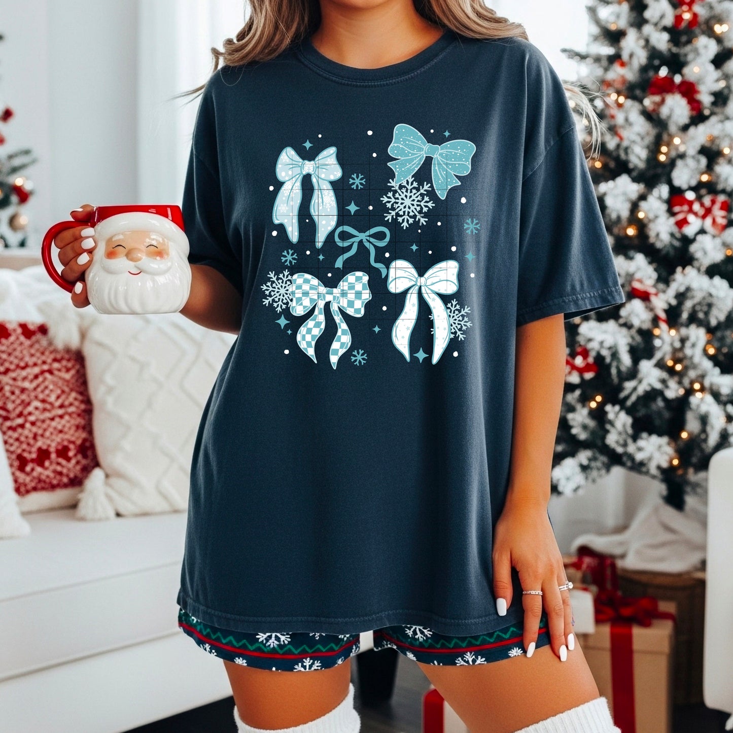 Winter Bows tee