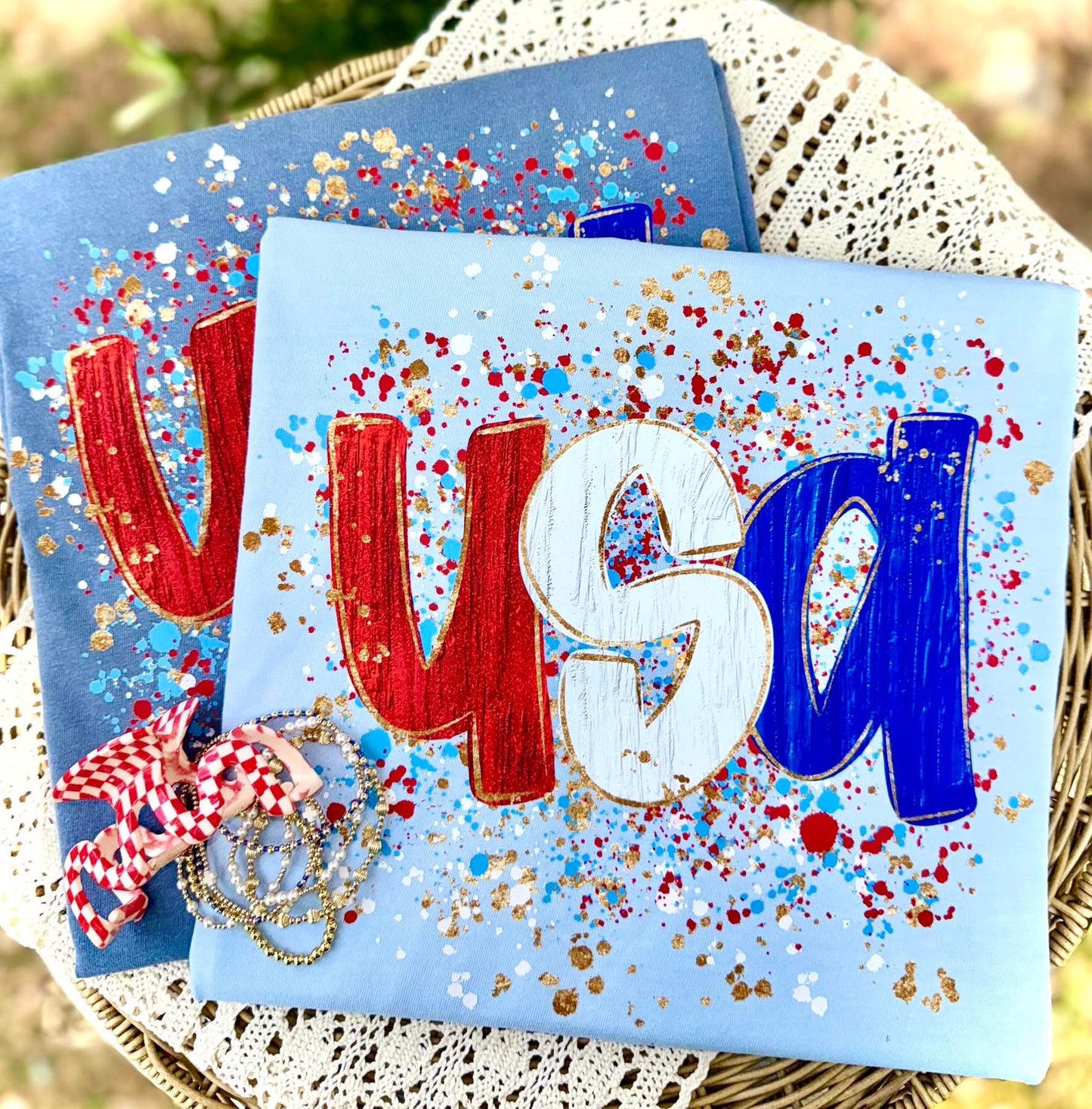 USA Confetti tee
