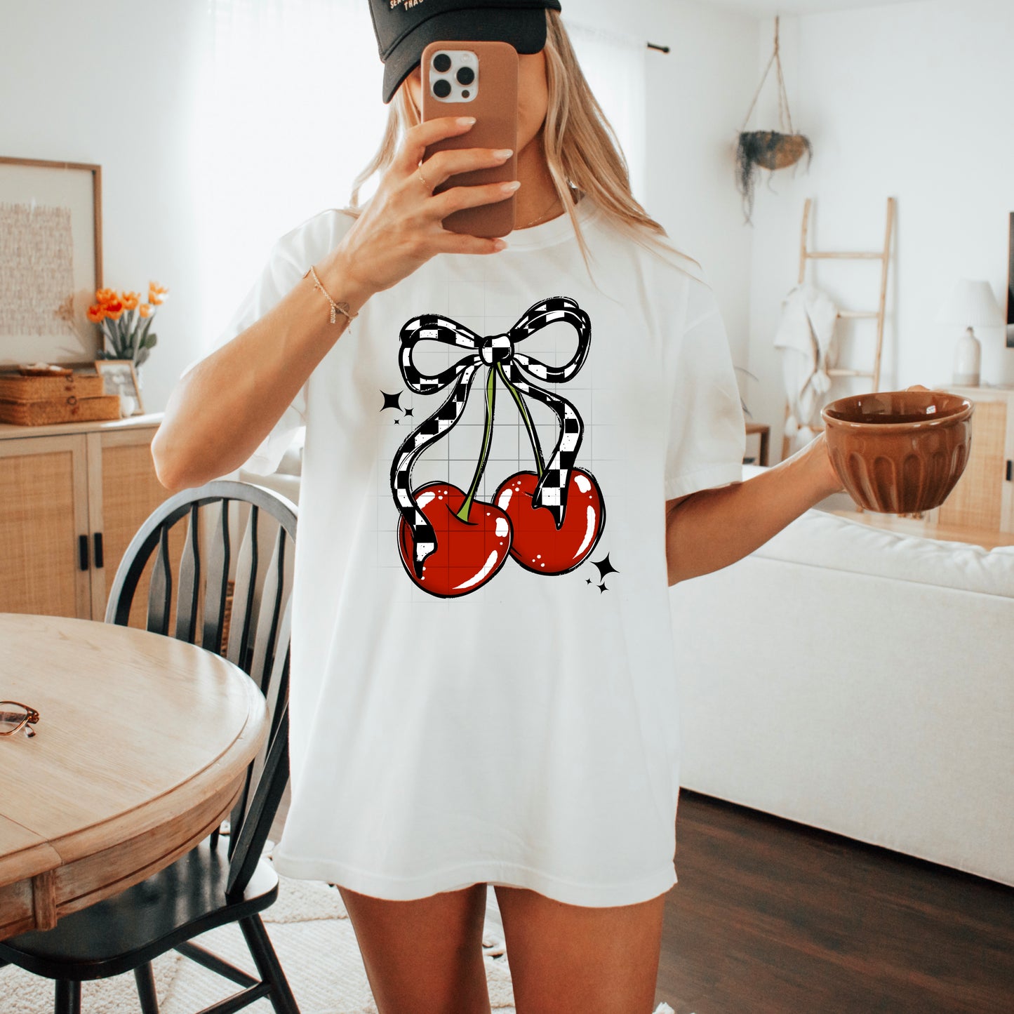 Checker Cherries tee