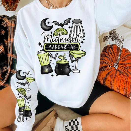 Midnight Margaritas sweatshirt with sleeve design