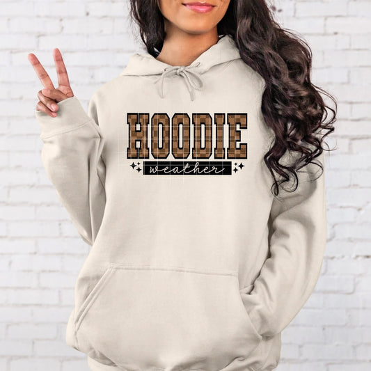 Hoodie Weather Hoodie Brown Checker