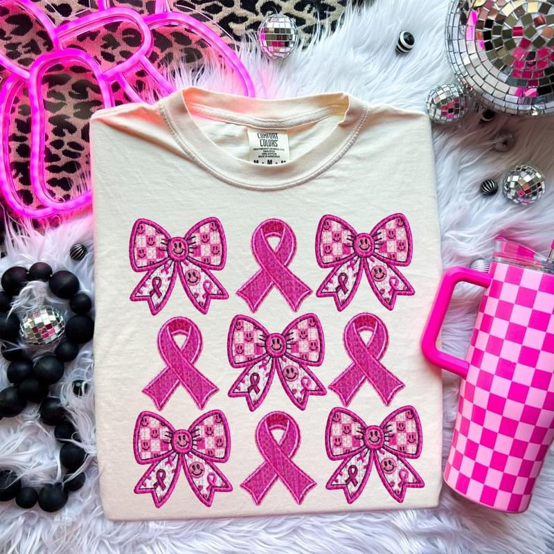 Pink Ribbons & Coquette Bows tee