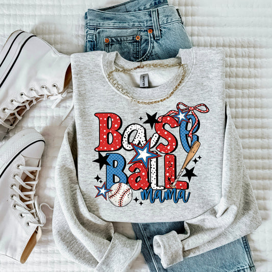 Baseball Mama Polkadot tee