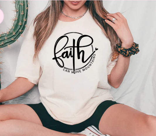 Faith can move mountains tee