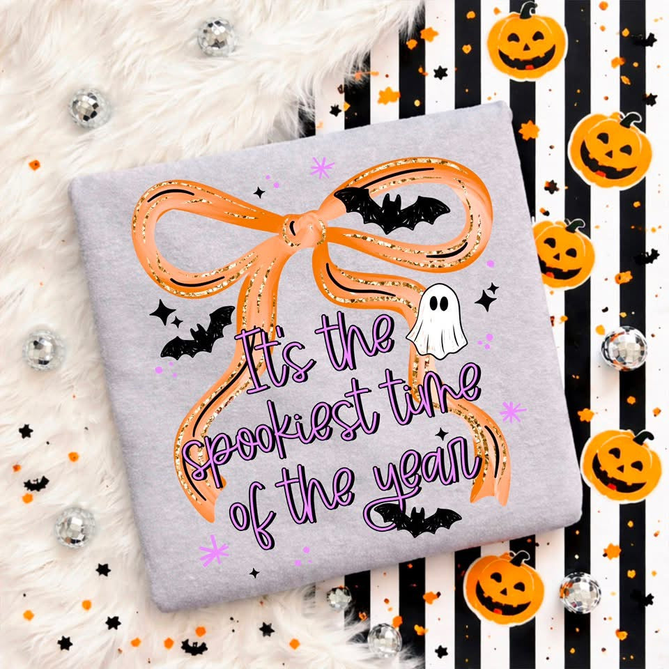 It's the Spookiest Time of the Year Bow tee