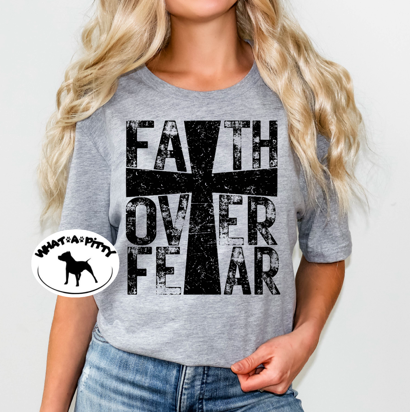 Faith over Fear Cross tee