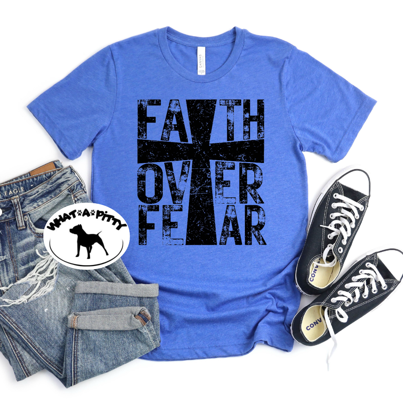 Faith over Fear Cross tee