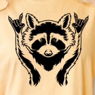 Rockin' Out Raccoon tee