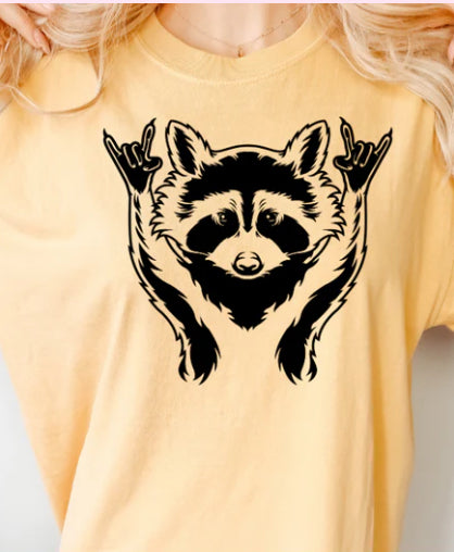 Rockin' Out Raccoon tee