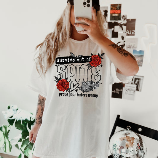 Survive Out of Spite tee (Black Ink)
