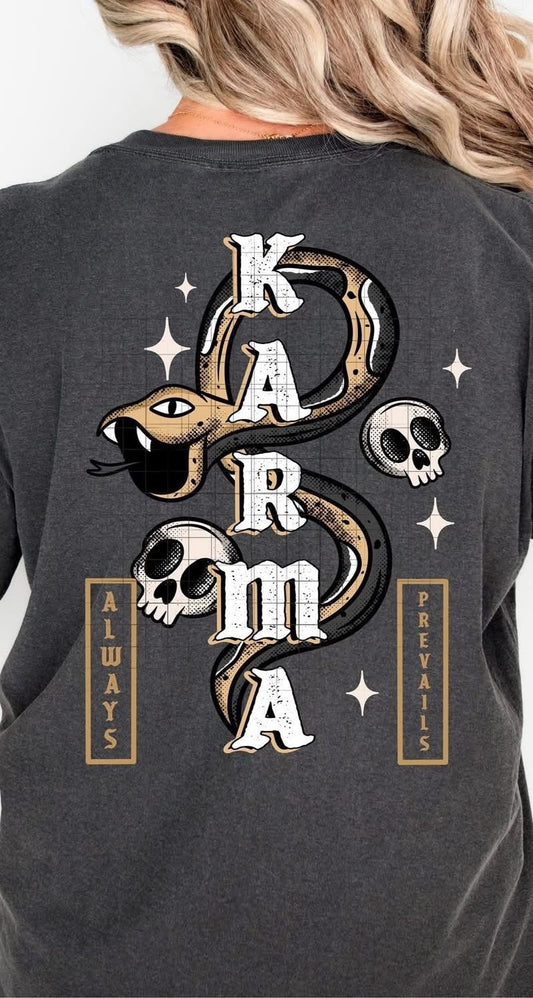 Karma Snake tee with front pocket