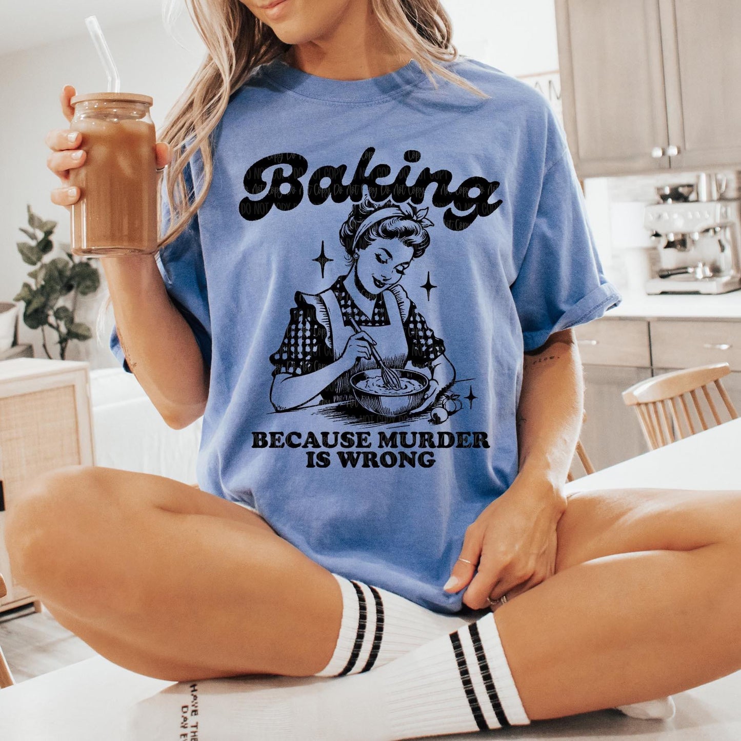 Baking because murder is wrong tee