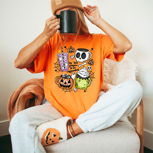 Halloween Drinks (Black Ink) tee