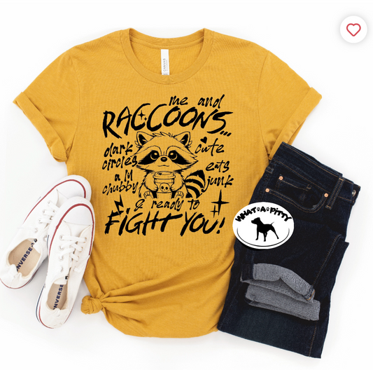 Me and Raccoons tee