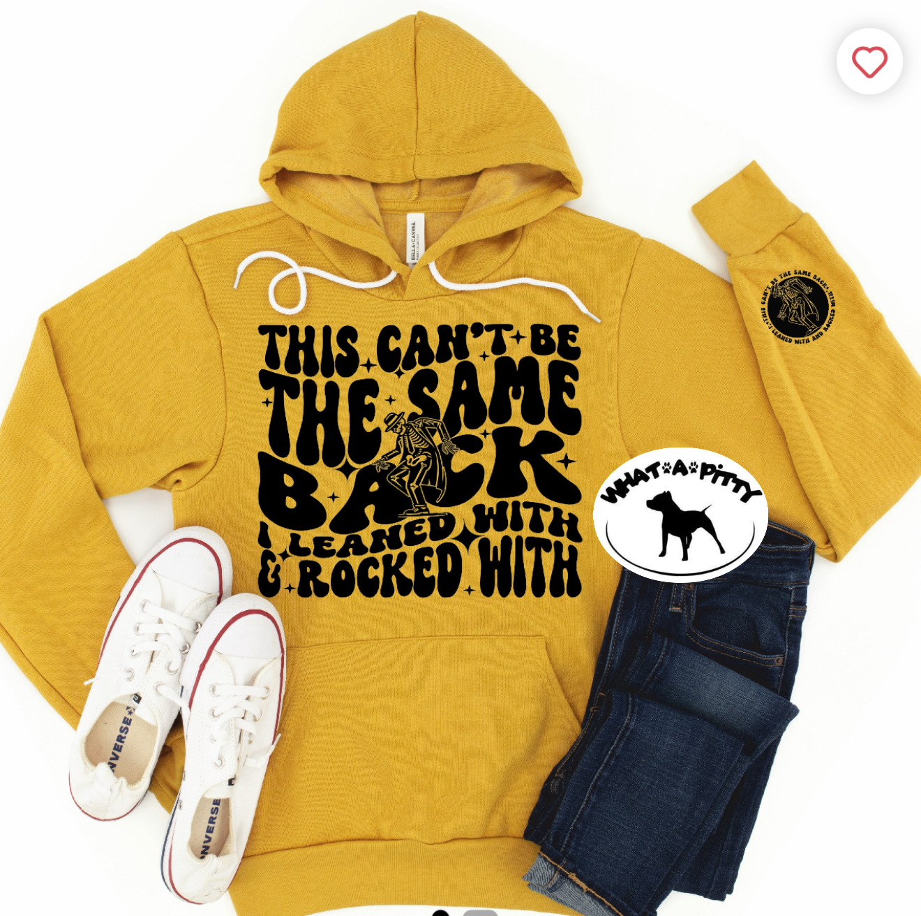 This can't be the same back sweatshirt with sleeve design