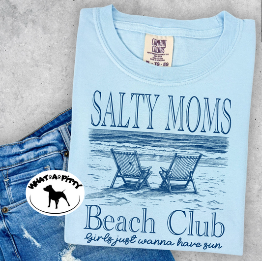 Salty Moms Beach Club tee