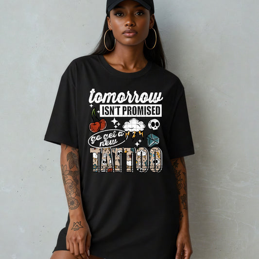 Go get a New Tattoo tee (White Ink)