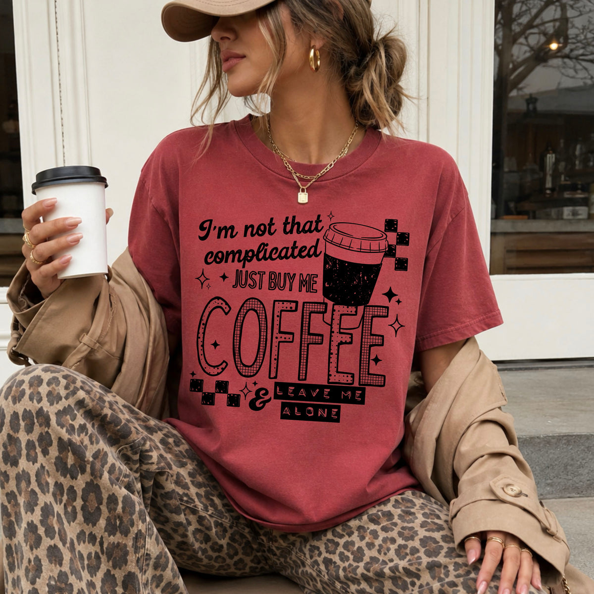 Buy me Coffee & Leave me Alone tee (Black Ink)