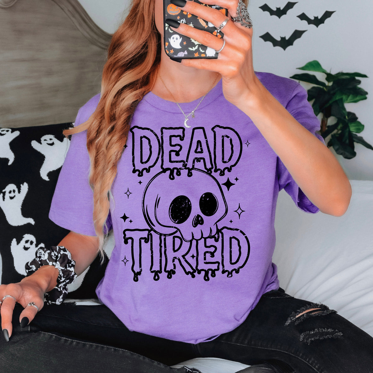 Dead Tired Skull tee (Black Ink)