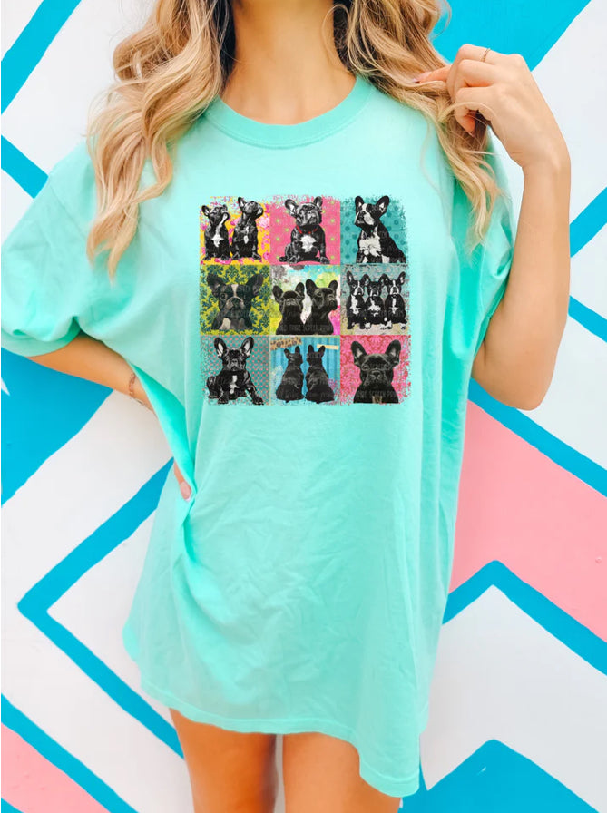 Frenchie Collage t-shirt