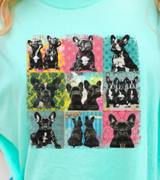 Frenchie Collage t-shirt