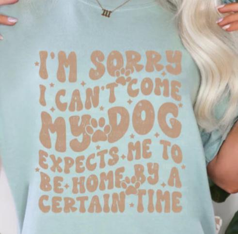 My Dog Expects Me Home tee