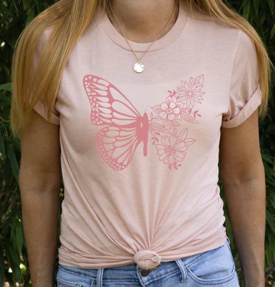 Beautiful Floral Butterfly tee