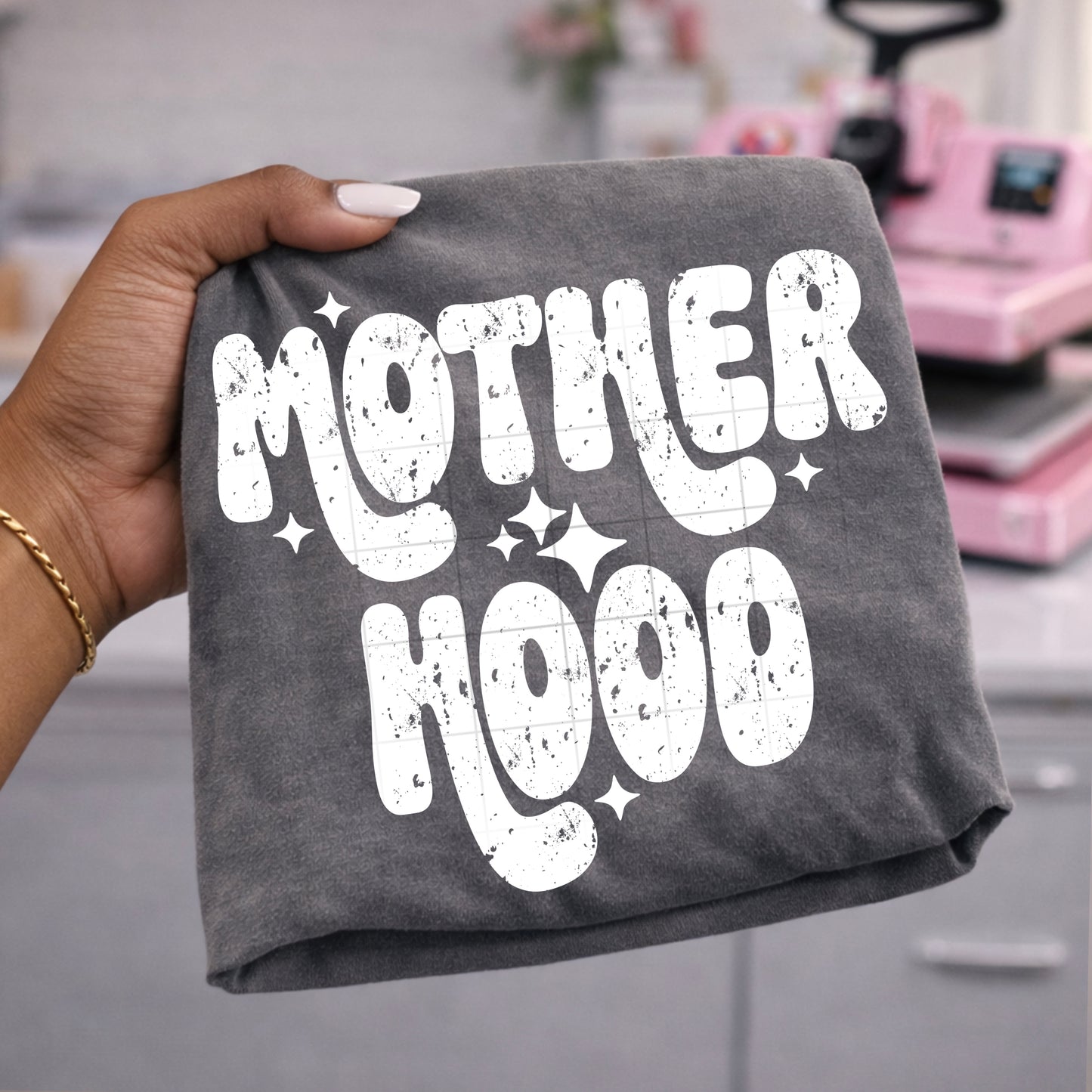 Mother Hood Distressed White tee