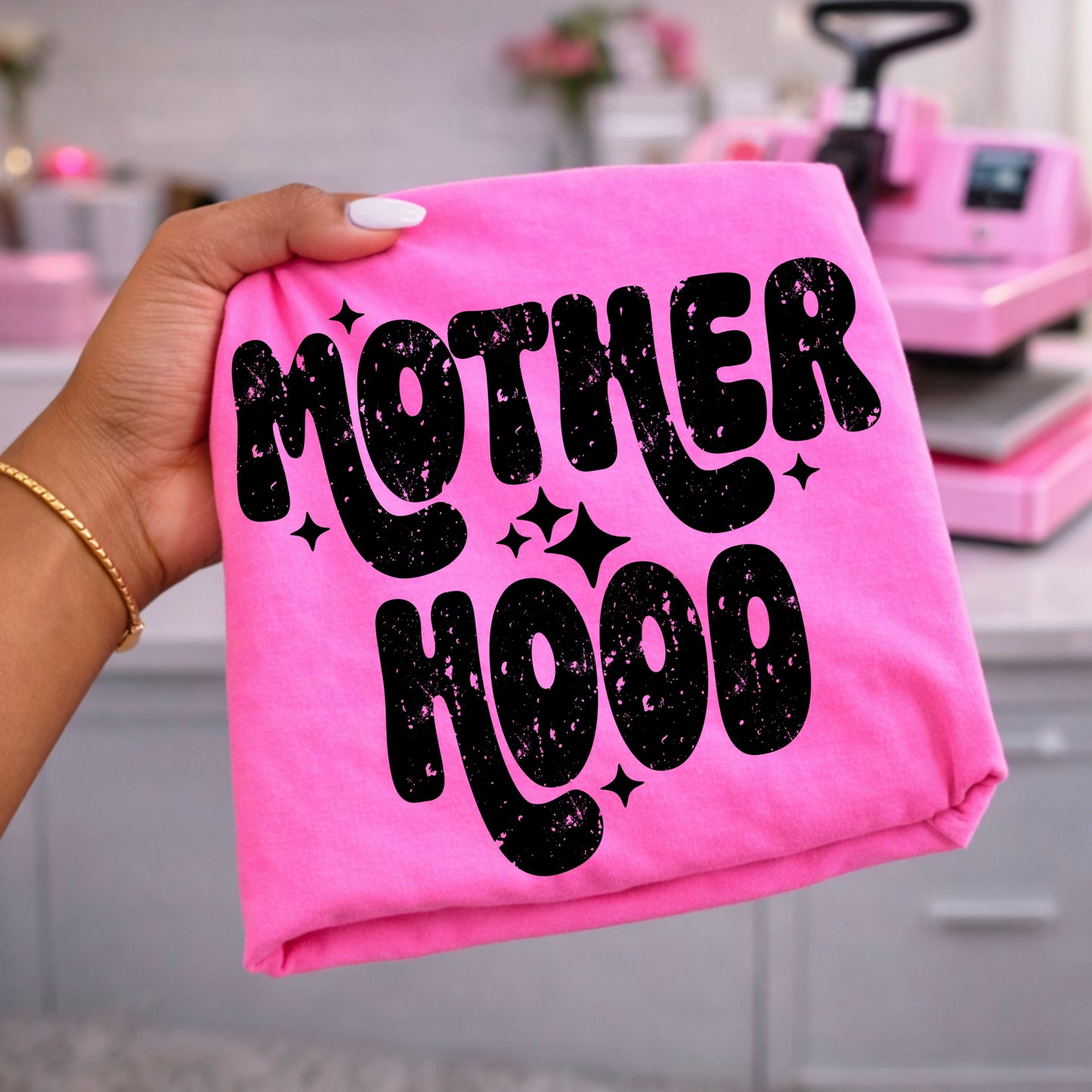 Mother Hood Distressed Black tee
