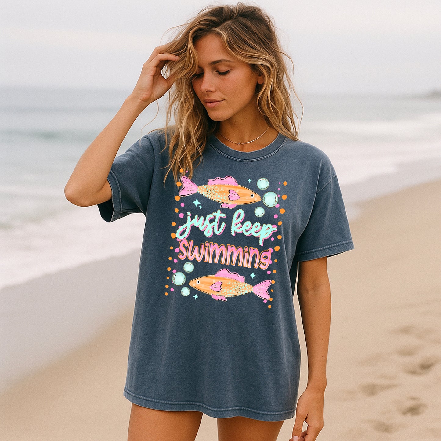 Just Keep Swimming (Fish) tee