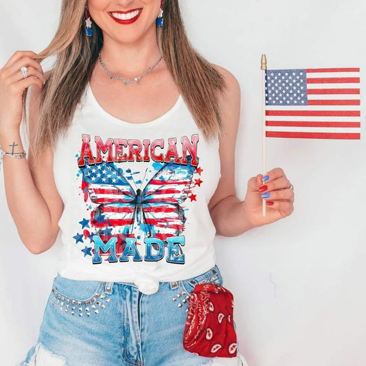 American Made Patriotic Butterfly tee