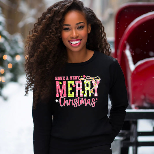 PINK Merry Christmas tee