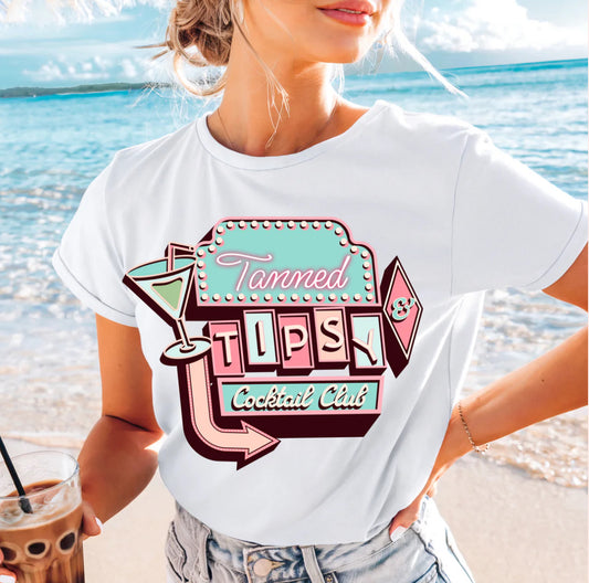 Tanned & Tipsy Cocktail Club tee