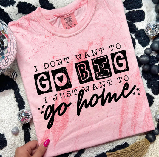 I don't want to go big I just want to go home tee