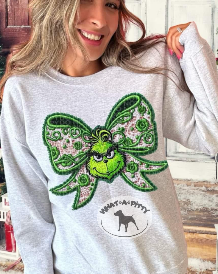 Green Man Bow sweatshirt